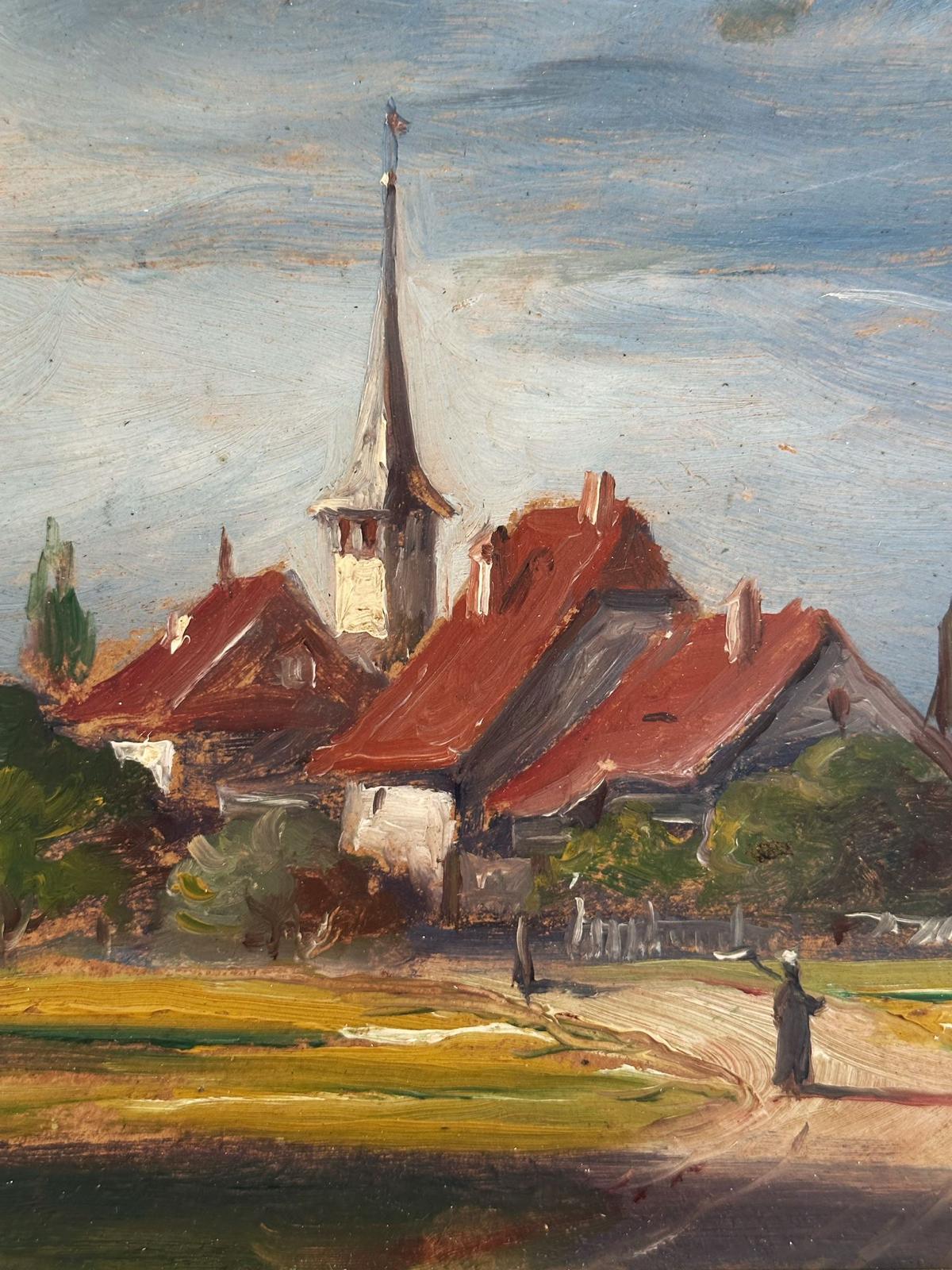Swiss village oil on board