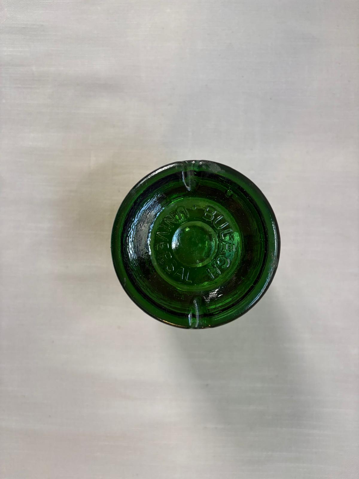 Green Glazed Gargoulette, Vintage Bülach Green Glass Jar with Lid"A","B" - Collector & Curator