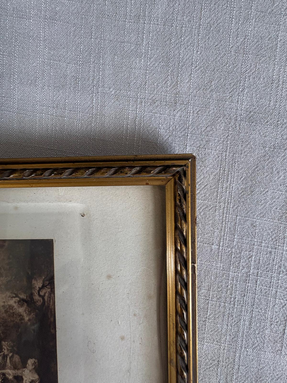 Antique French “Le Printemps” Heliogravure after Lançeret in Gilt Frame - Collector & Curator