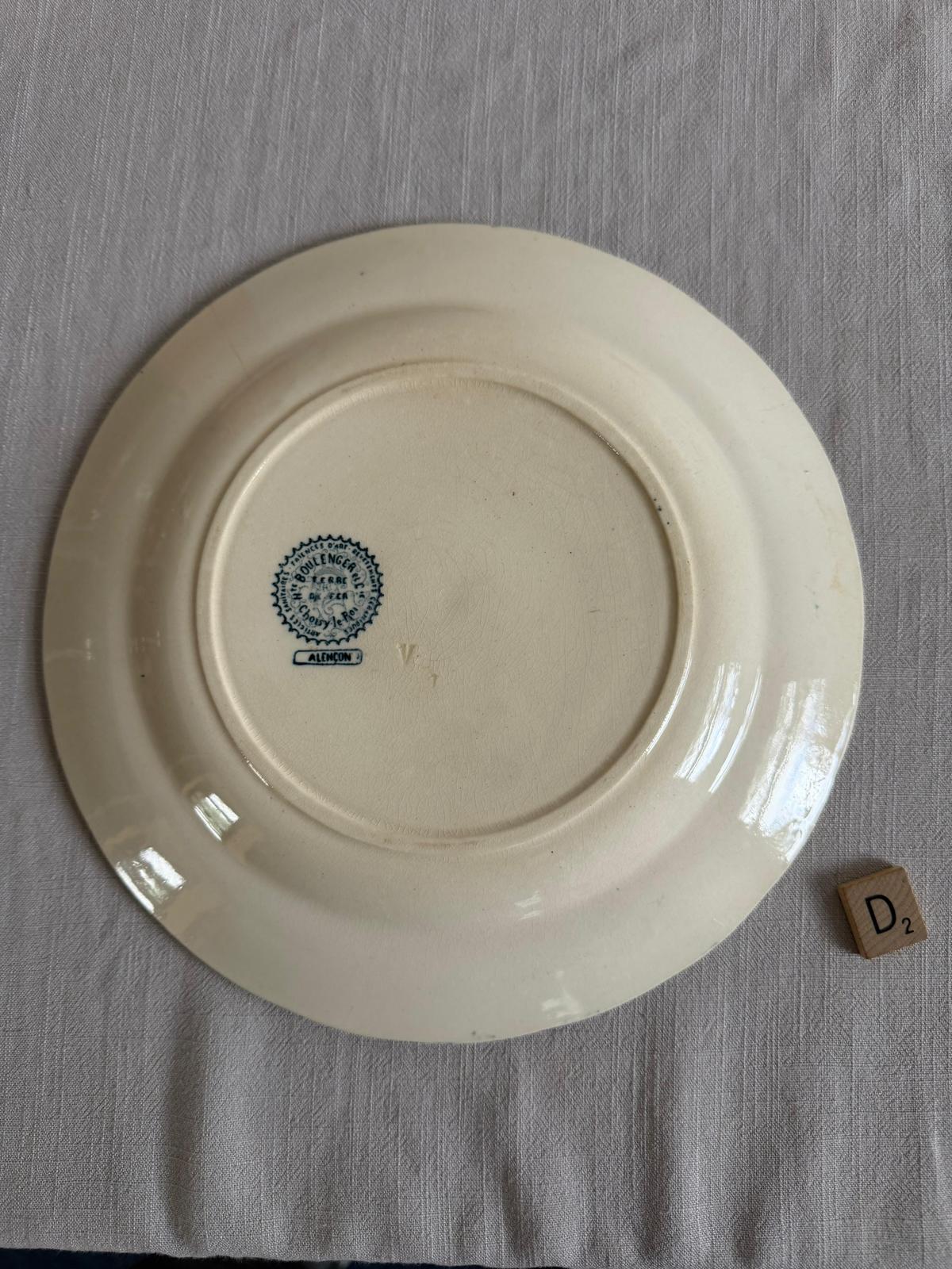Alençon series by Choisy-le-Roi Plate "D"