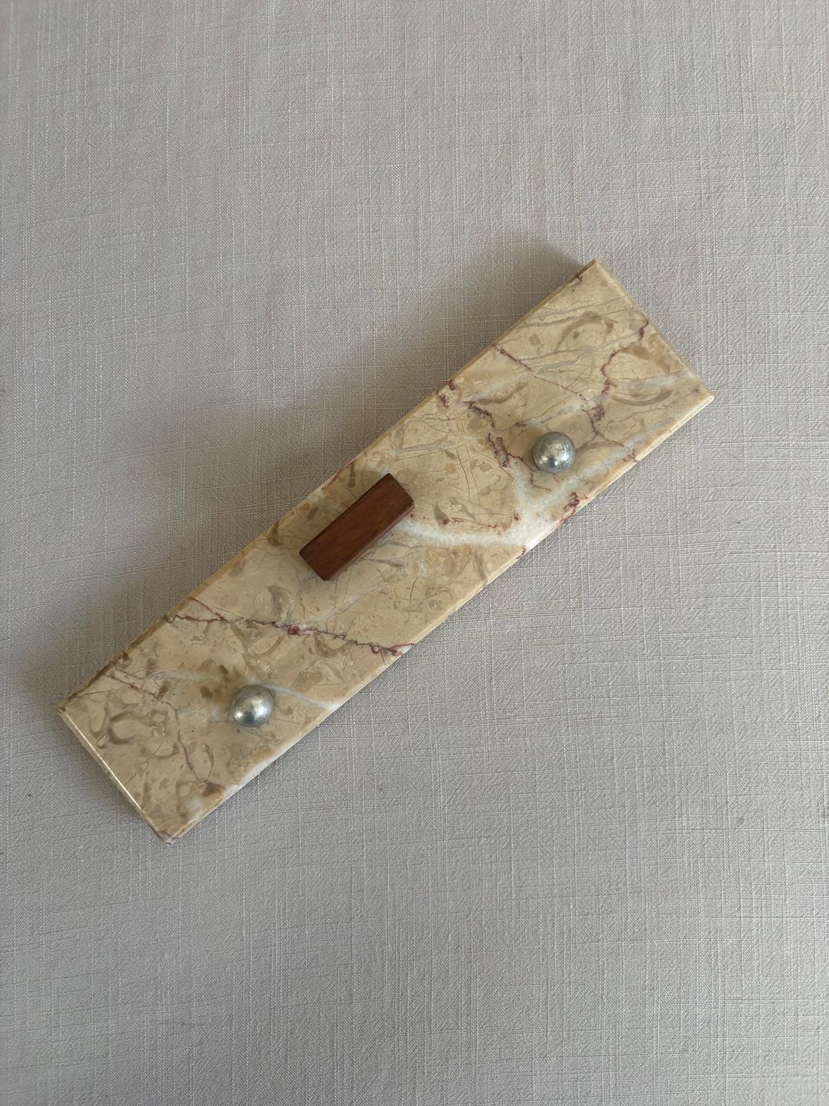 Vintage French Marble & Chrome Picture Stand