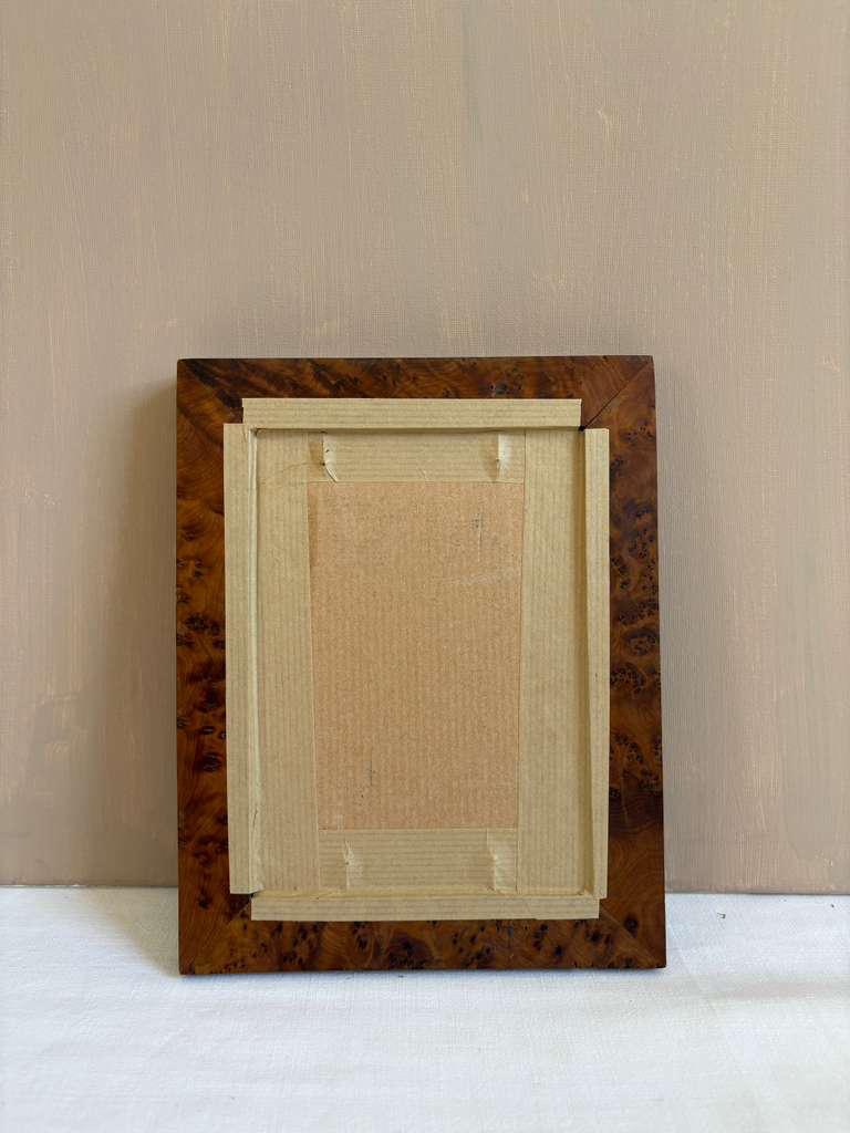 Landscape Painting in Burled Wood Frame - Collector & Curator