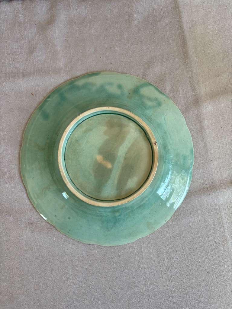 French Saint-Clément Majolica Oyster Plate.