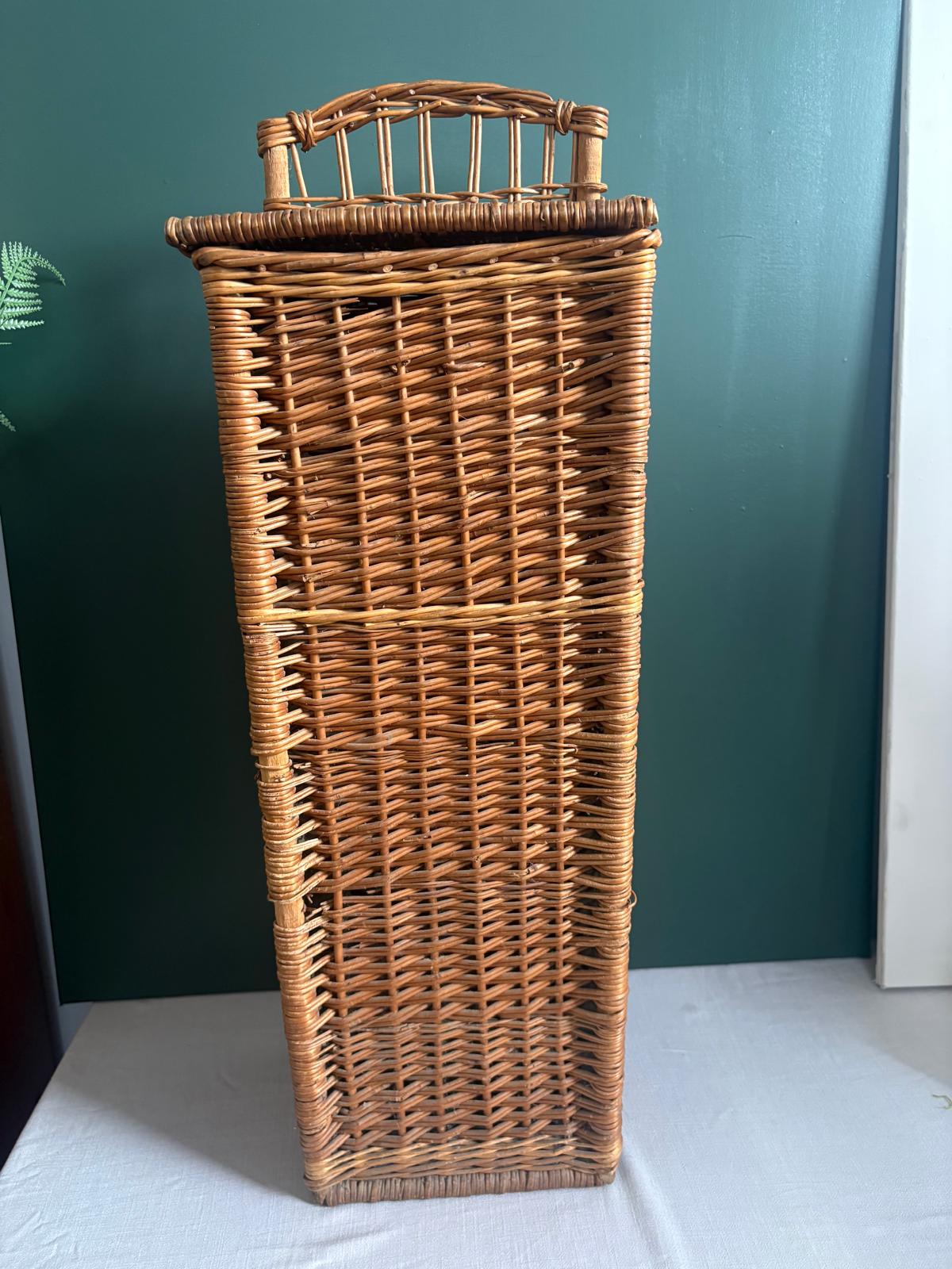 Vintage French Wicker Baguette Basket