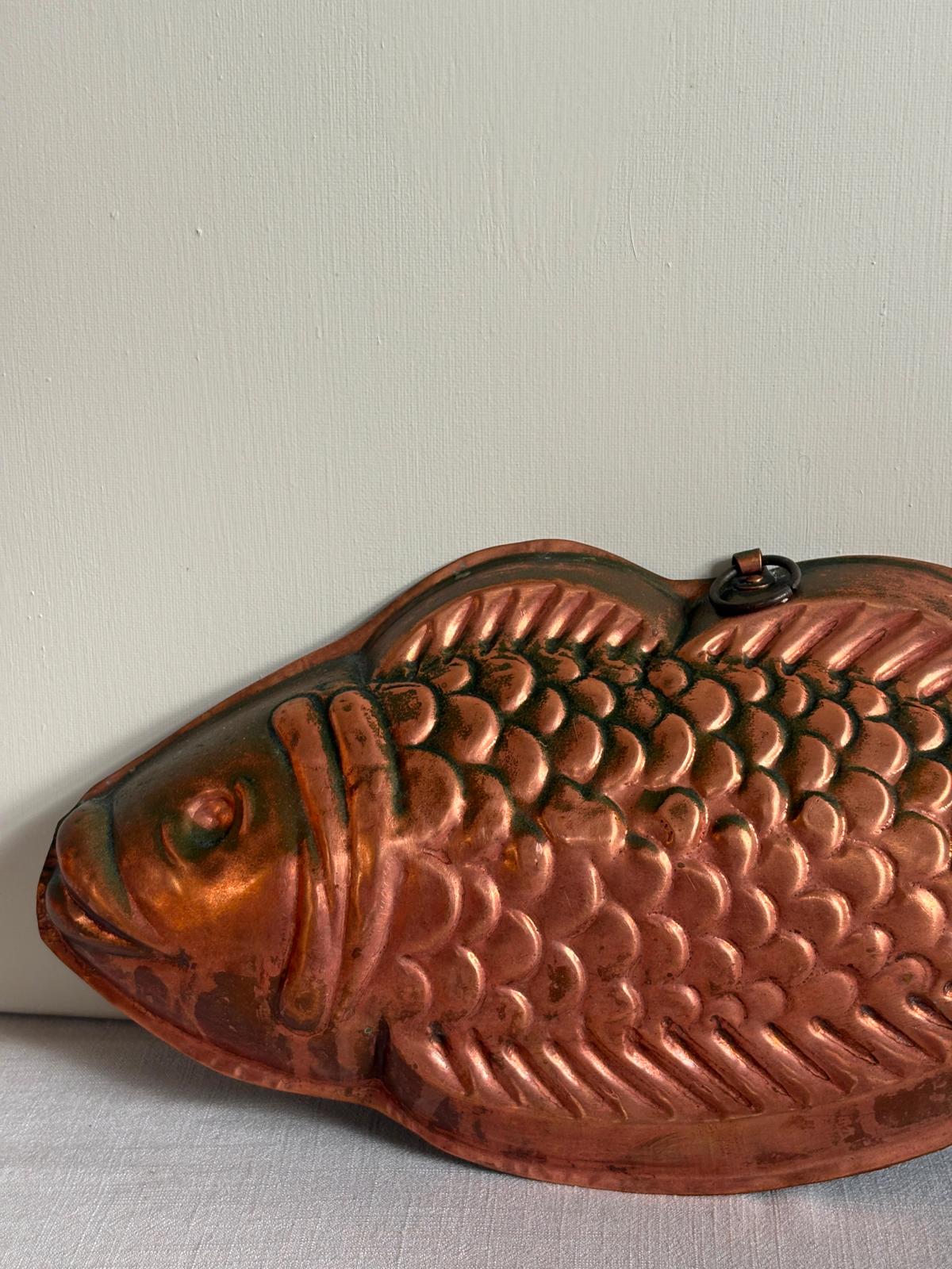 Vintage French Copper Fish Mold