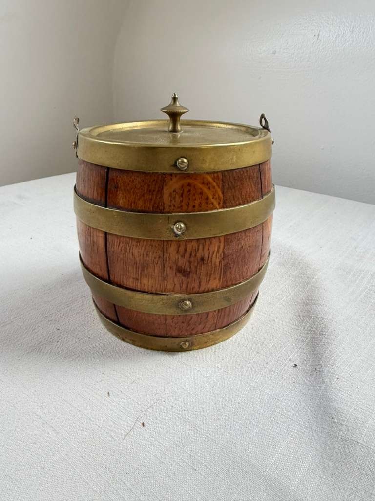 Wooden Swan Box, Lourdes Wicker Bottle, Vintage Wicker Canteen Bottle , Antique English Tea Caddy - Collector & Curator