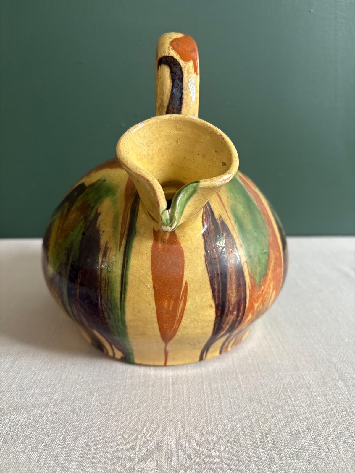 Antique French Provençal Gargoulette, Saint-Quentin-la-Poterie