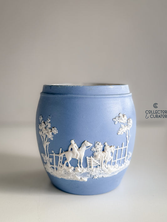 Jasperware Pot with Hunting Scene - Collector & Curator