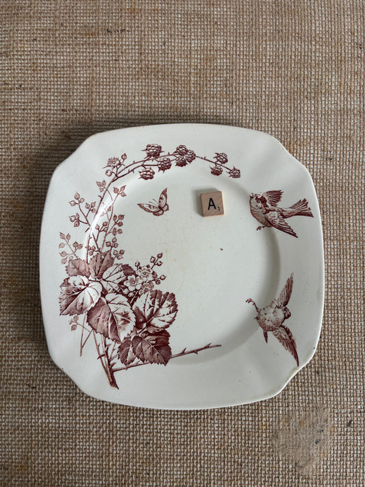 Antique French K&G Lunéville “Ronce” Plates "A" & "C"