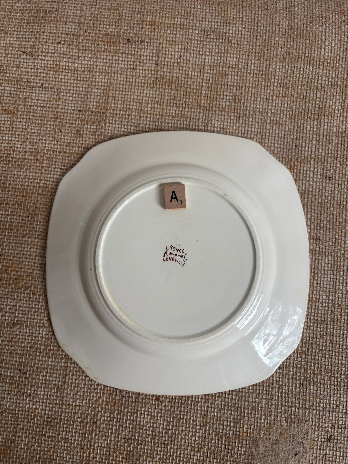 Antique French K&G Lunéville “Ronce” Plates "A" & "C"