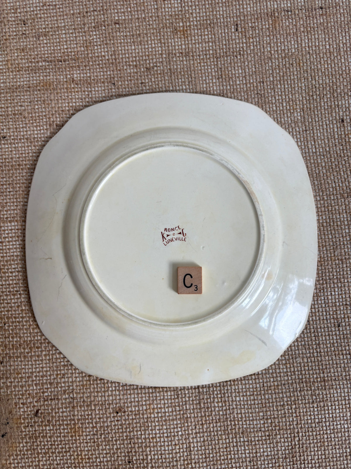 Antique French K&G Lunéville “Ronce” Plates "A" & "C"