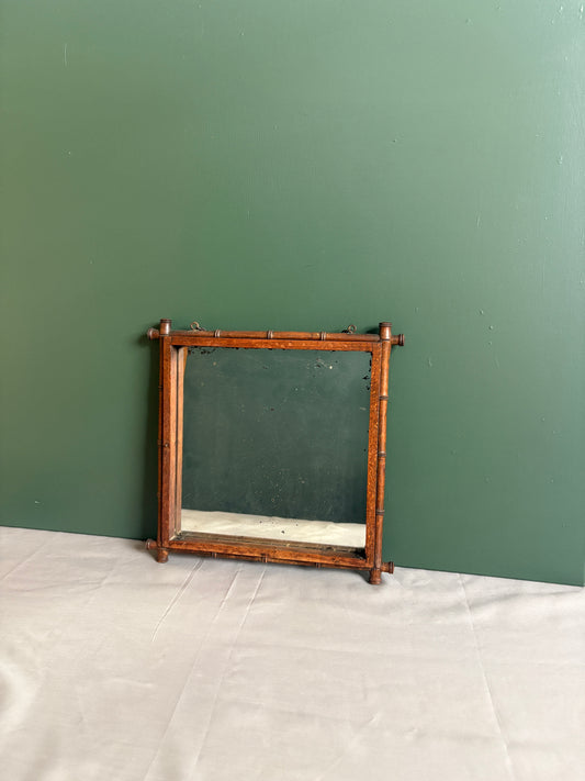Antique Faux Bamboo Wood Mirror - Collector & Curator