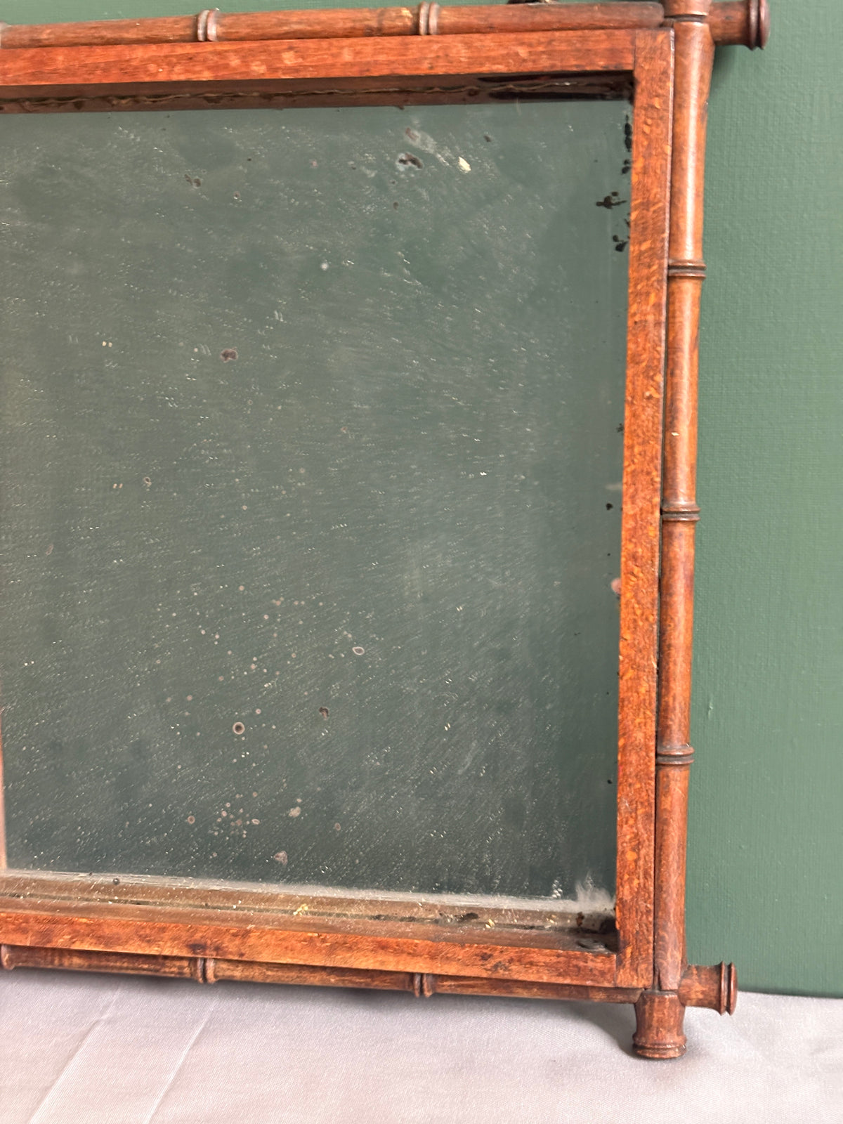 Antique Faux Bamboo Wood Mirror - Collector & Curator
