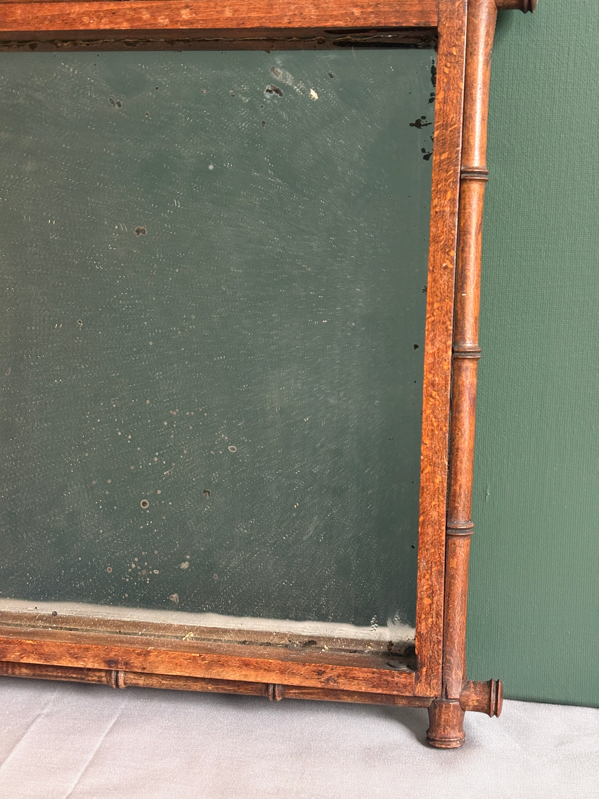 Antique Faux Bamboo Wood Mirror - Collector & Curator