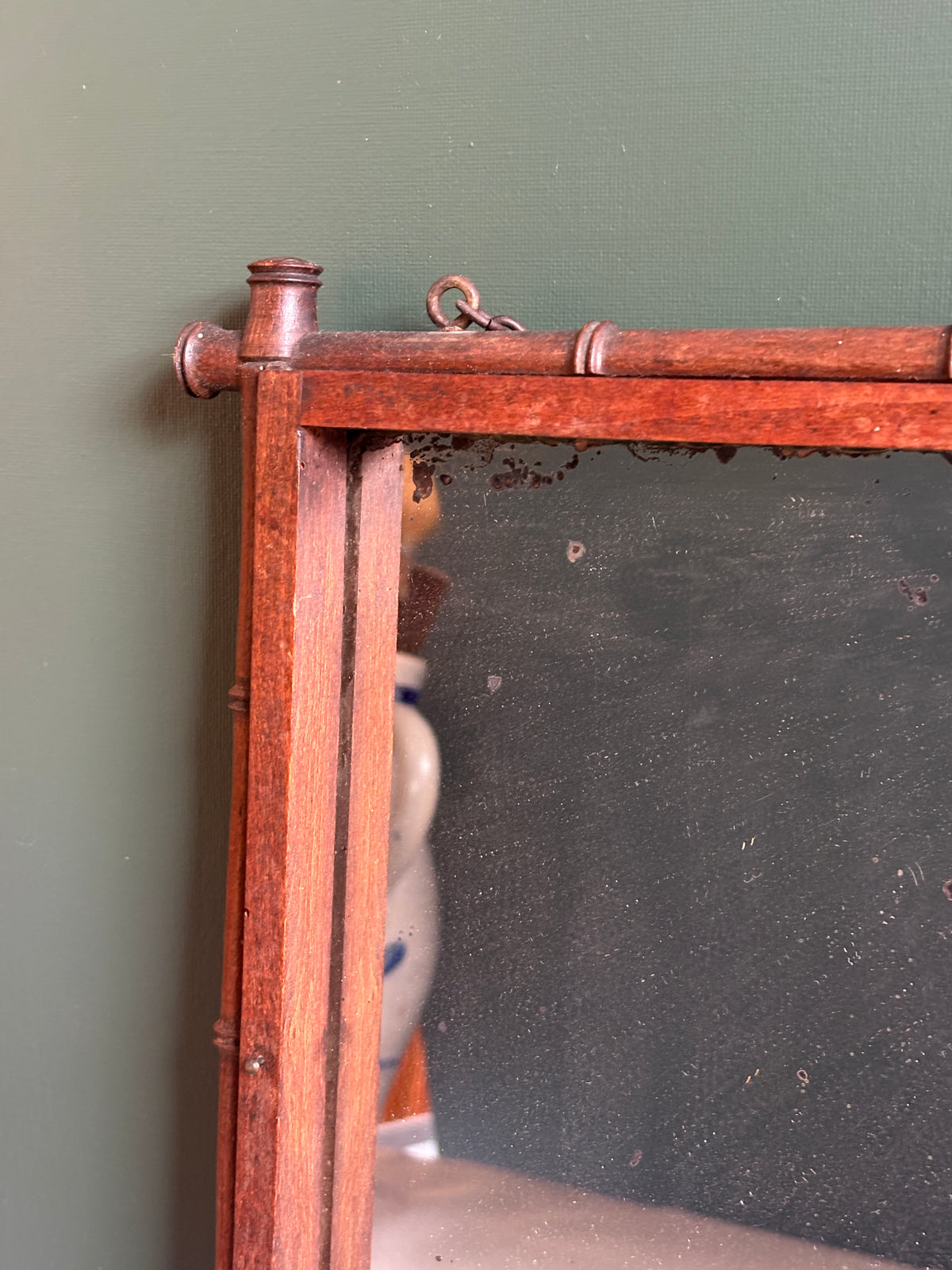 Antique Faux Bamboo Wood Mirror - Collector & Curator