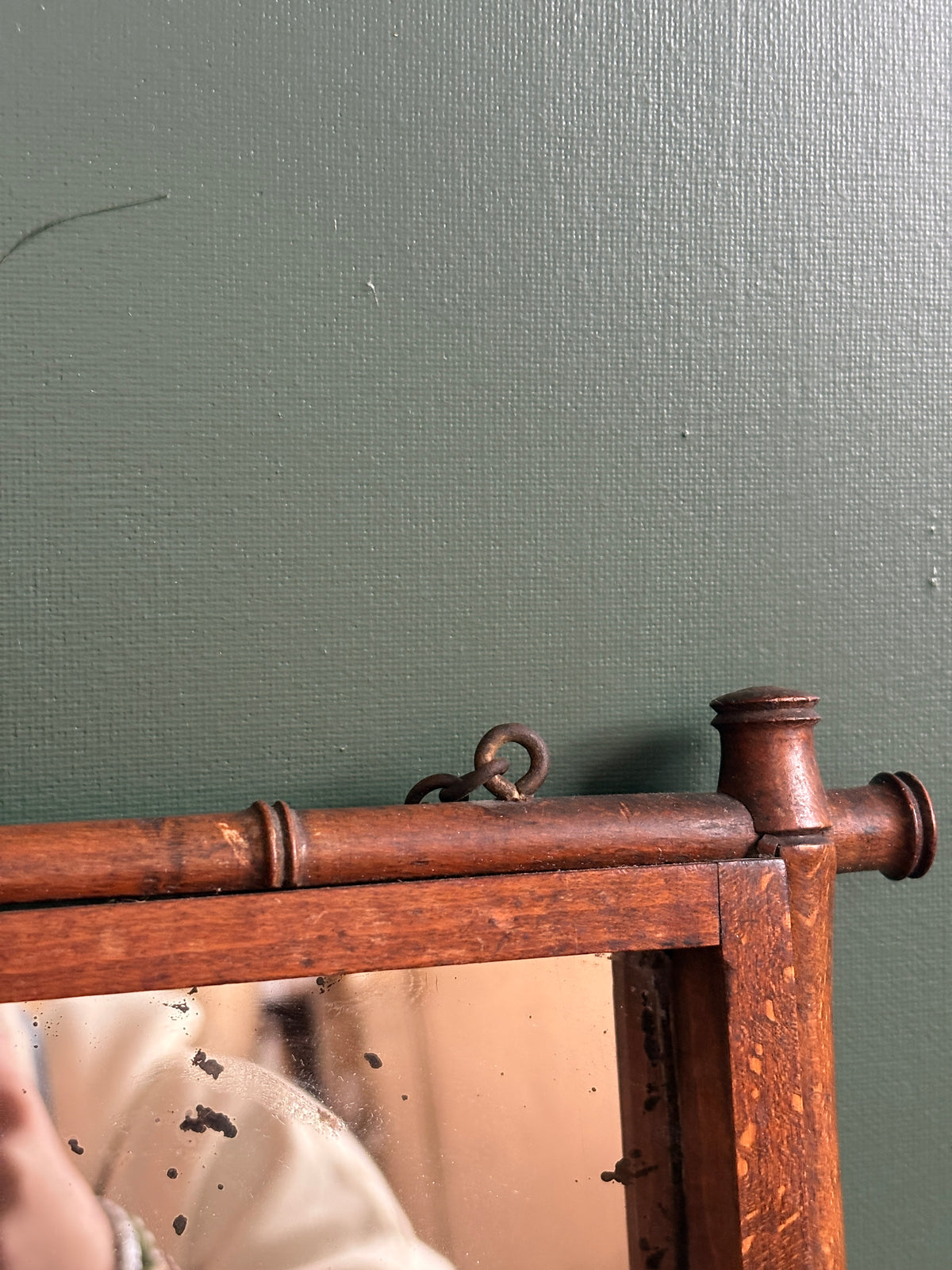 Antique Faux Bamboo Wood Mirror - Collector & Curator