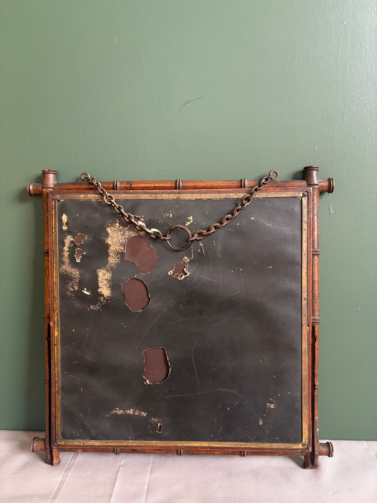 Antique Faux Bamboo Wood Mirror - Collector & Curator
