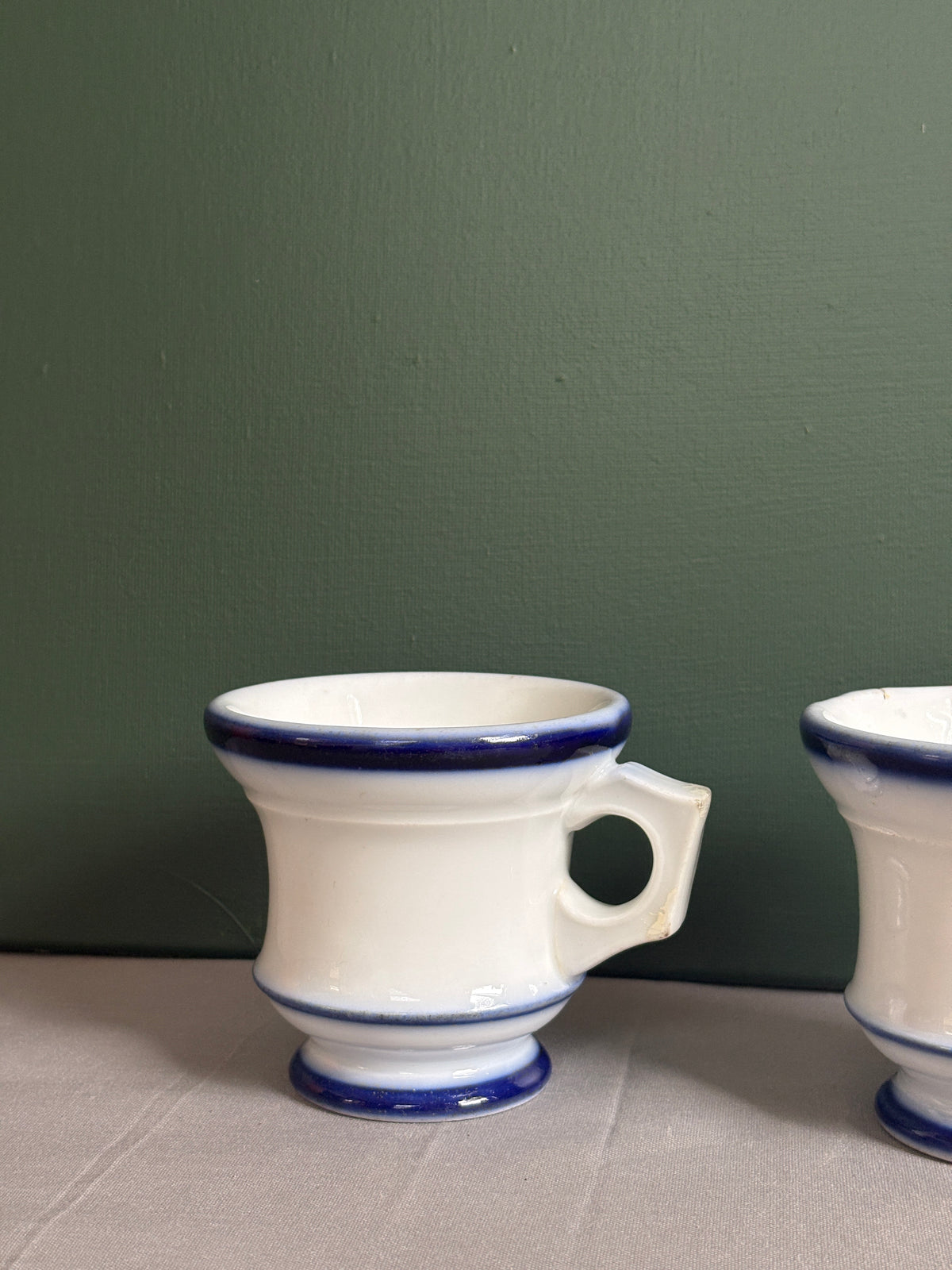 Antique French Brûlot  Bistro Coffee Cup "A" - Collector & Curator