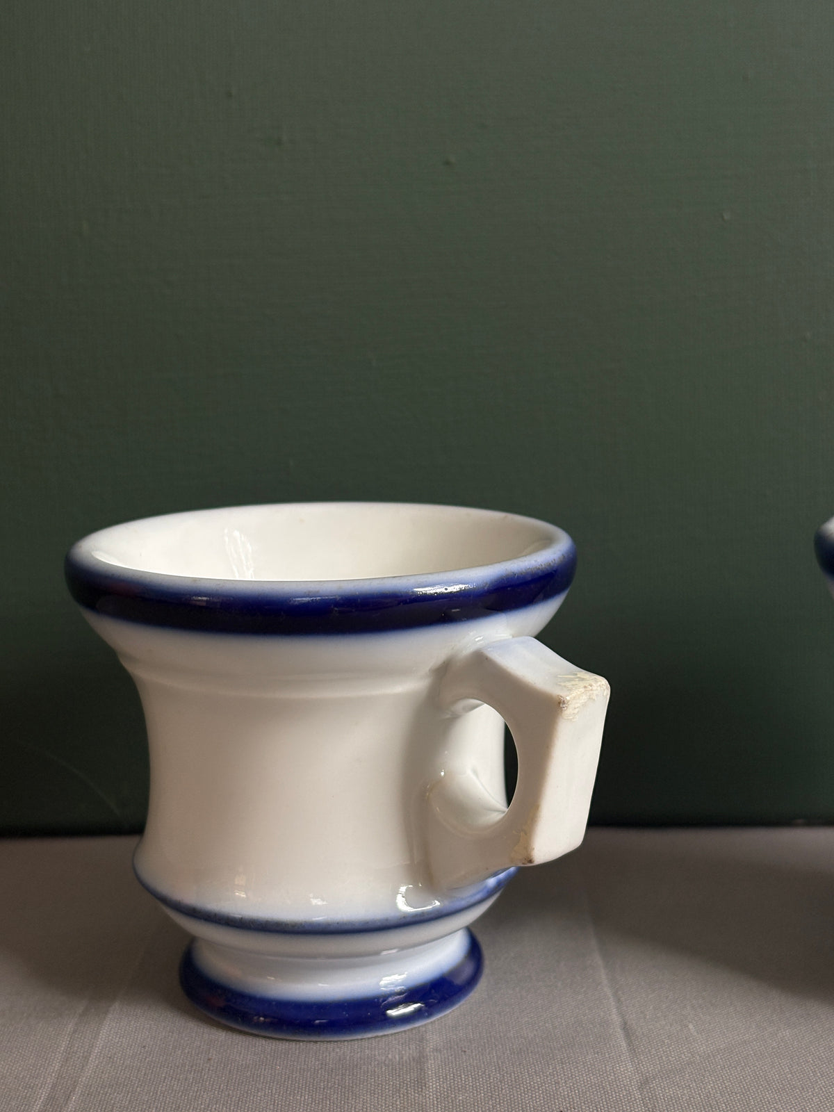 Antique French Brûlot  Bistro Coffee Cup "A" & "B"