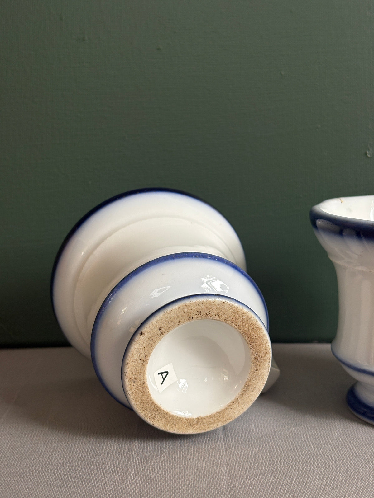 Antique French Brûlot  Bistro Coffee Cup "A" & "B"