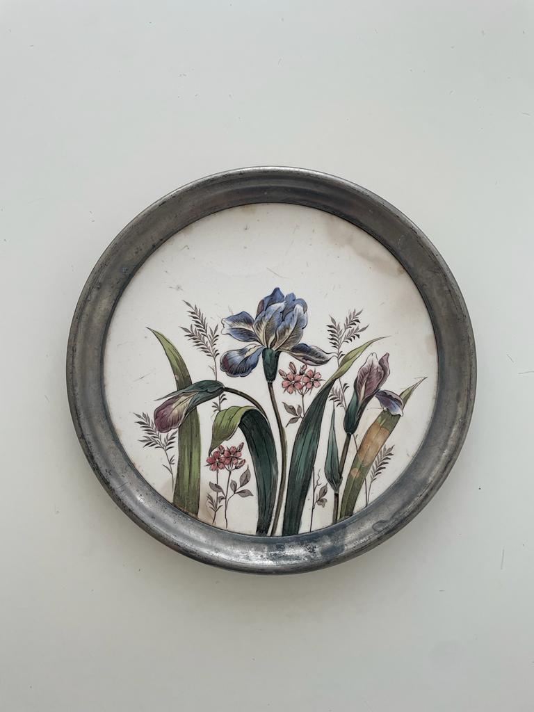 Antique German Floral Tray