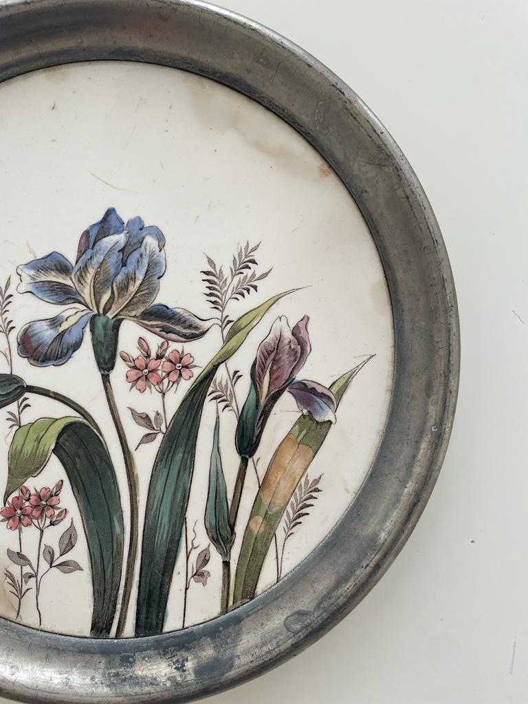 Antique German Floral Tray
