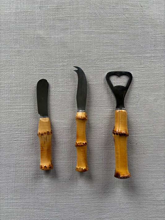 French Vintage Bamboo Bar Trio - Collector & Curator