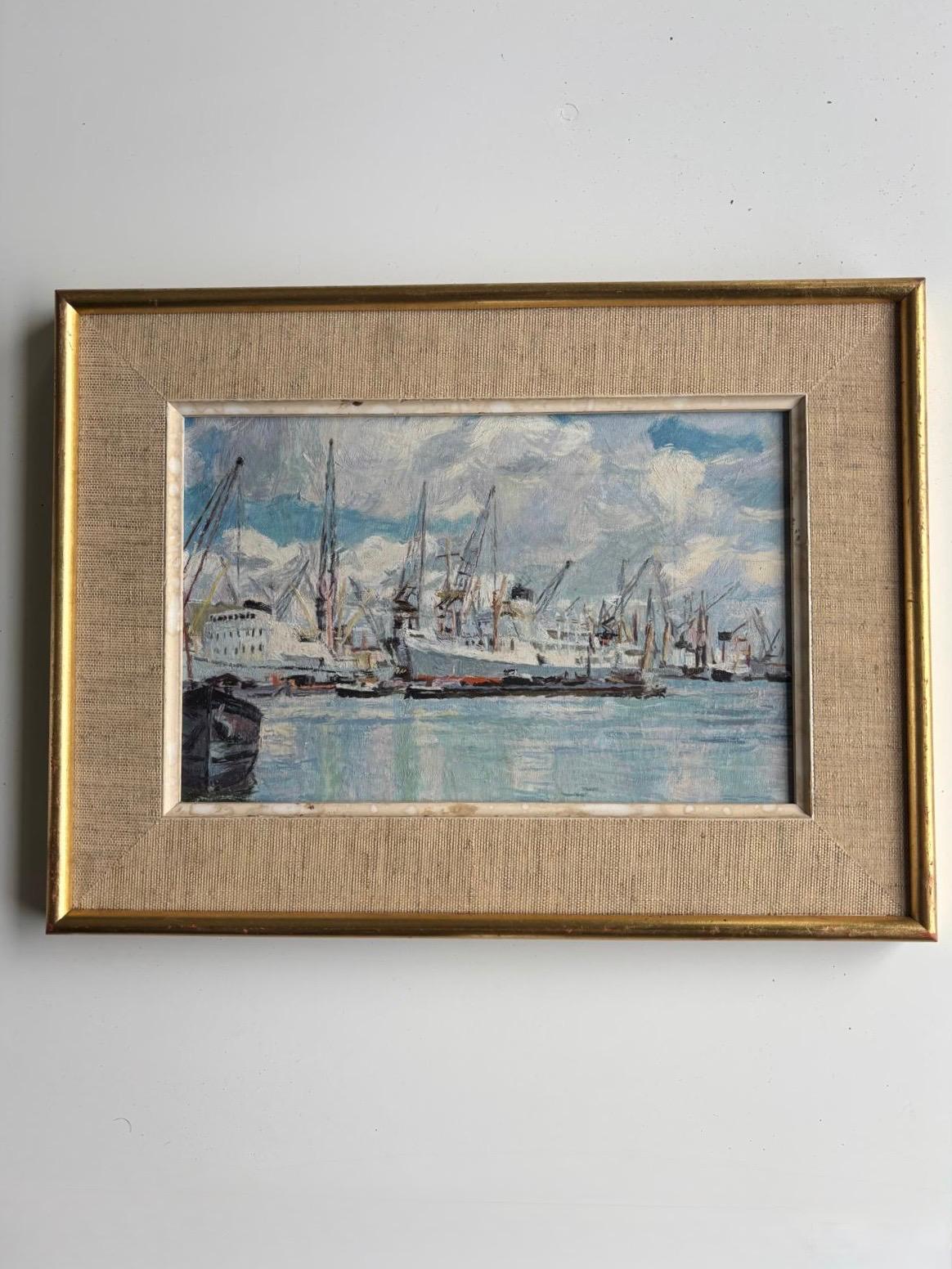 Impressionist Style Harbor Scene - Collector & Curator