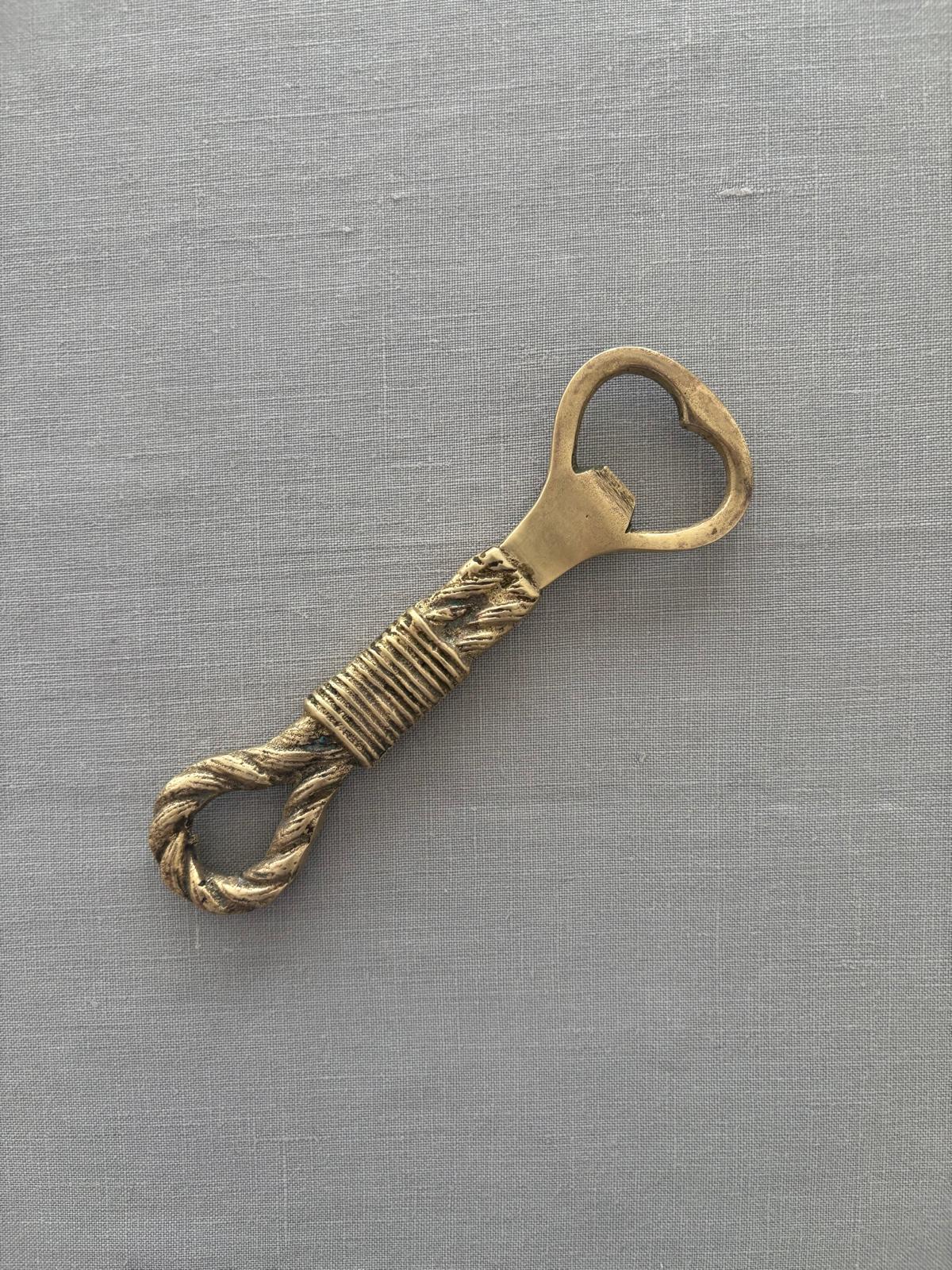 Vintage Brass Rope Bottle Opener - Collector & Curator
