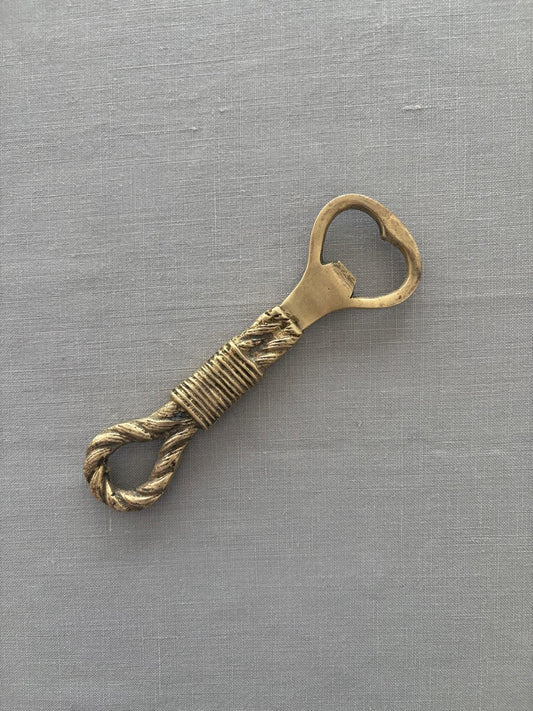 Vintage Brass Rope Bottle Opener - Collector & Curator