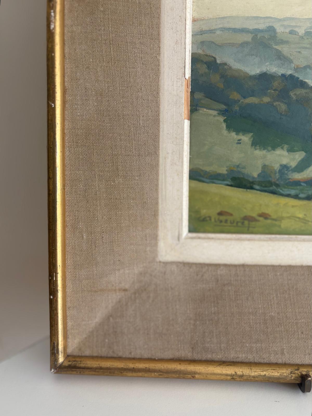 André Beuret Signed Oil on Board Landscape (French School, c. 1900) - Collector & Curator