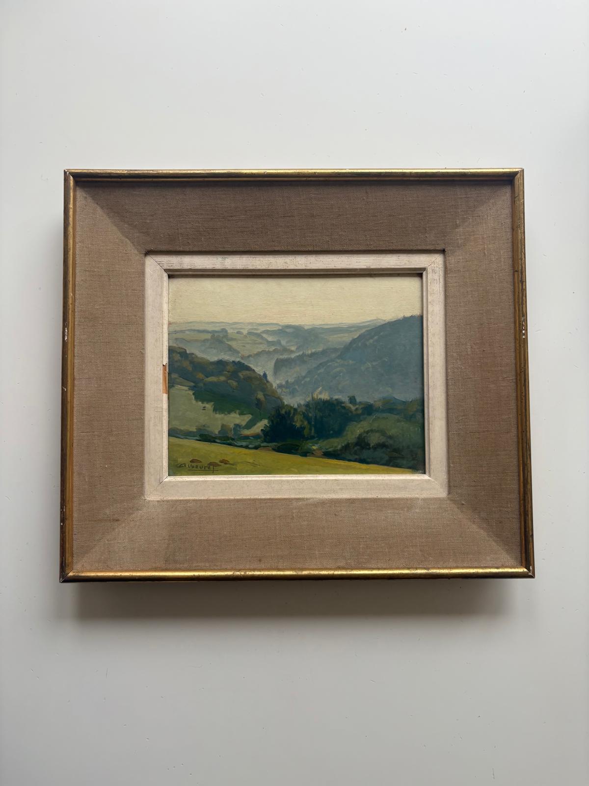 André Beuret Signed Oil on Board Landscape (French School, c. 1900) - Collector & Curator