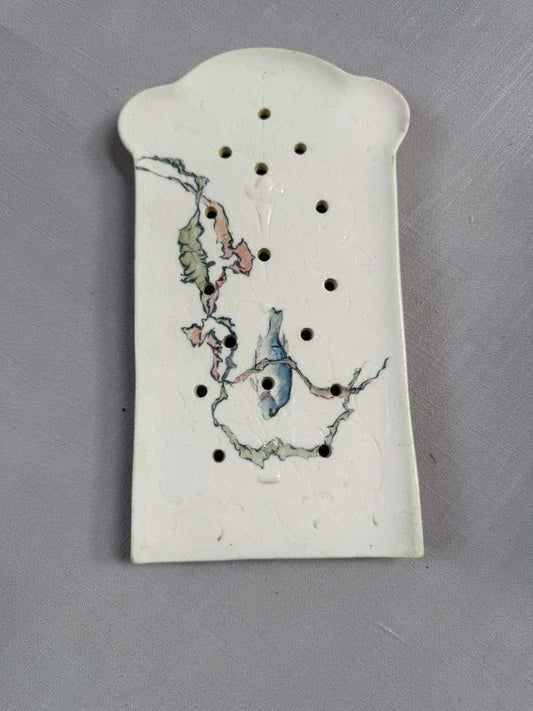 Antique Ceramic Drip Tray  Hand Painted Underwater Scene - Collector & Curator