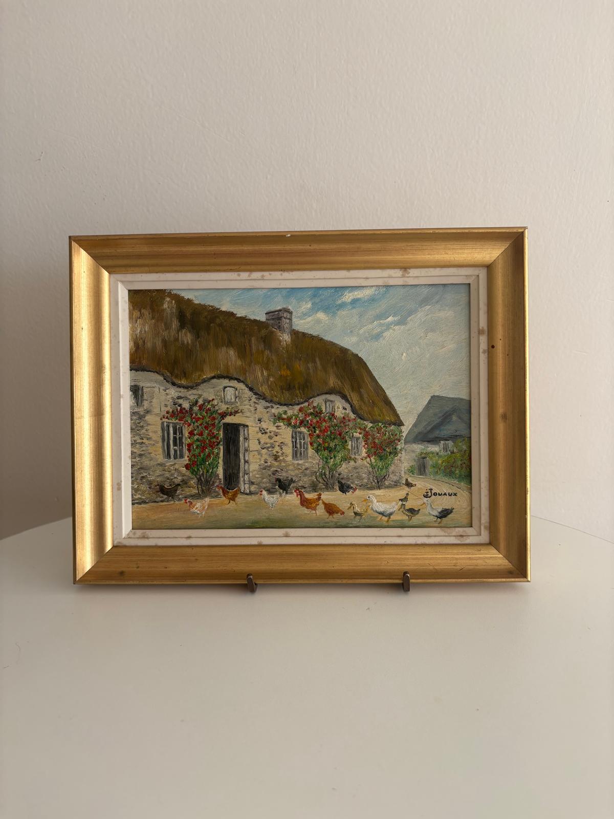 Thatched Stone Cottage with Hens & Ducks - Collector & Curator