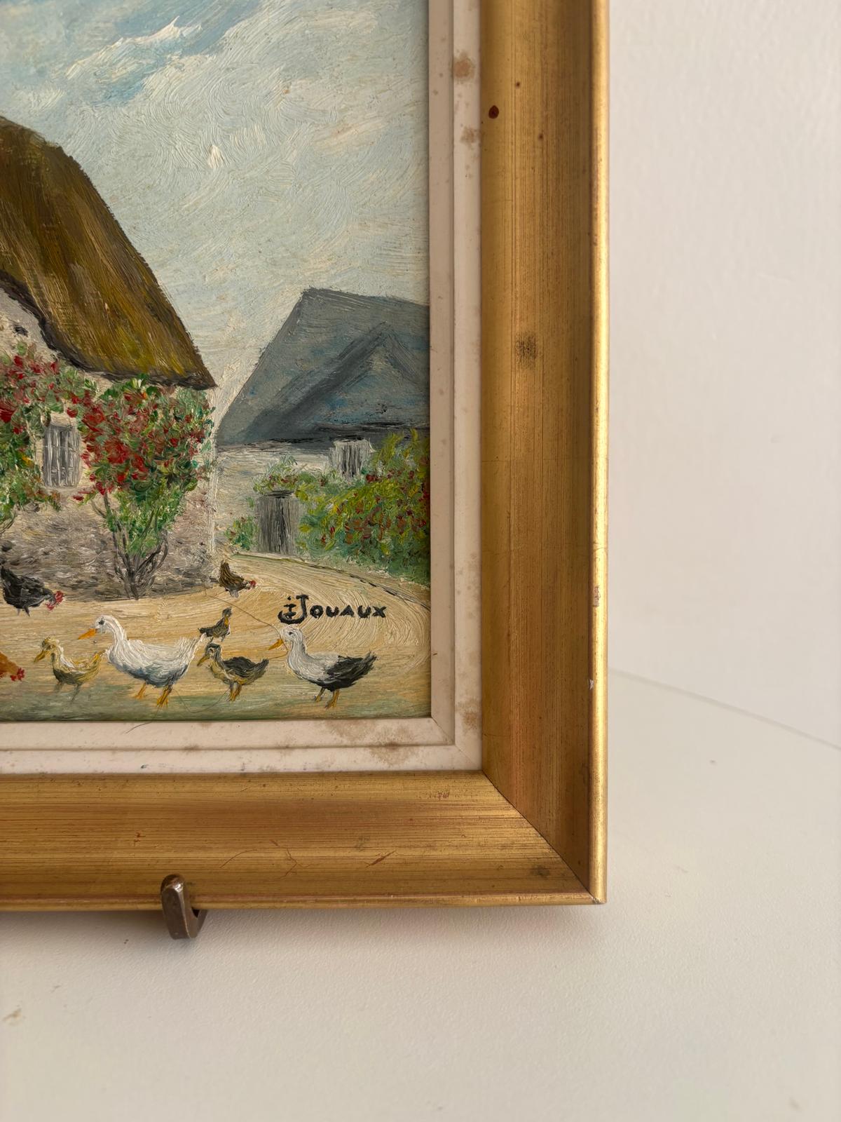 Thatched Stone Cottage with Hens & Ducks - Collector & Curator