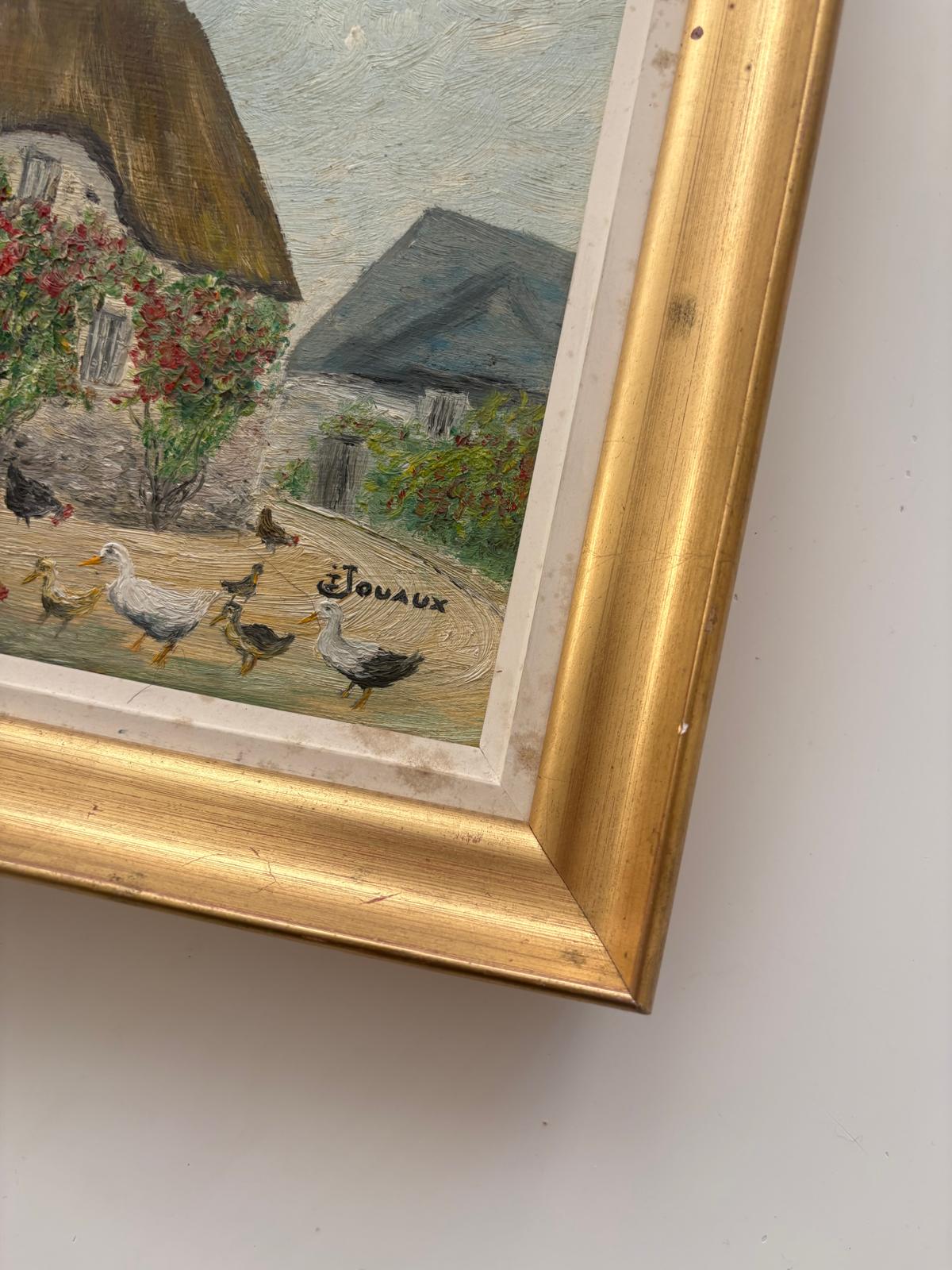 Thatched Stone Cottage with Hens & Ducks - Collector & Curator