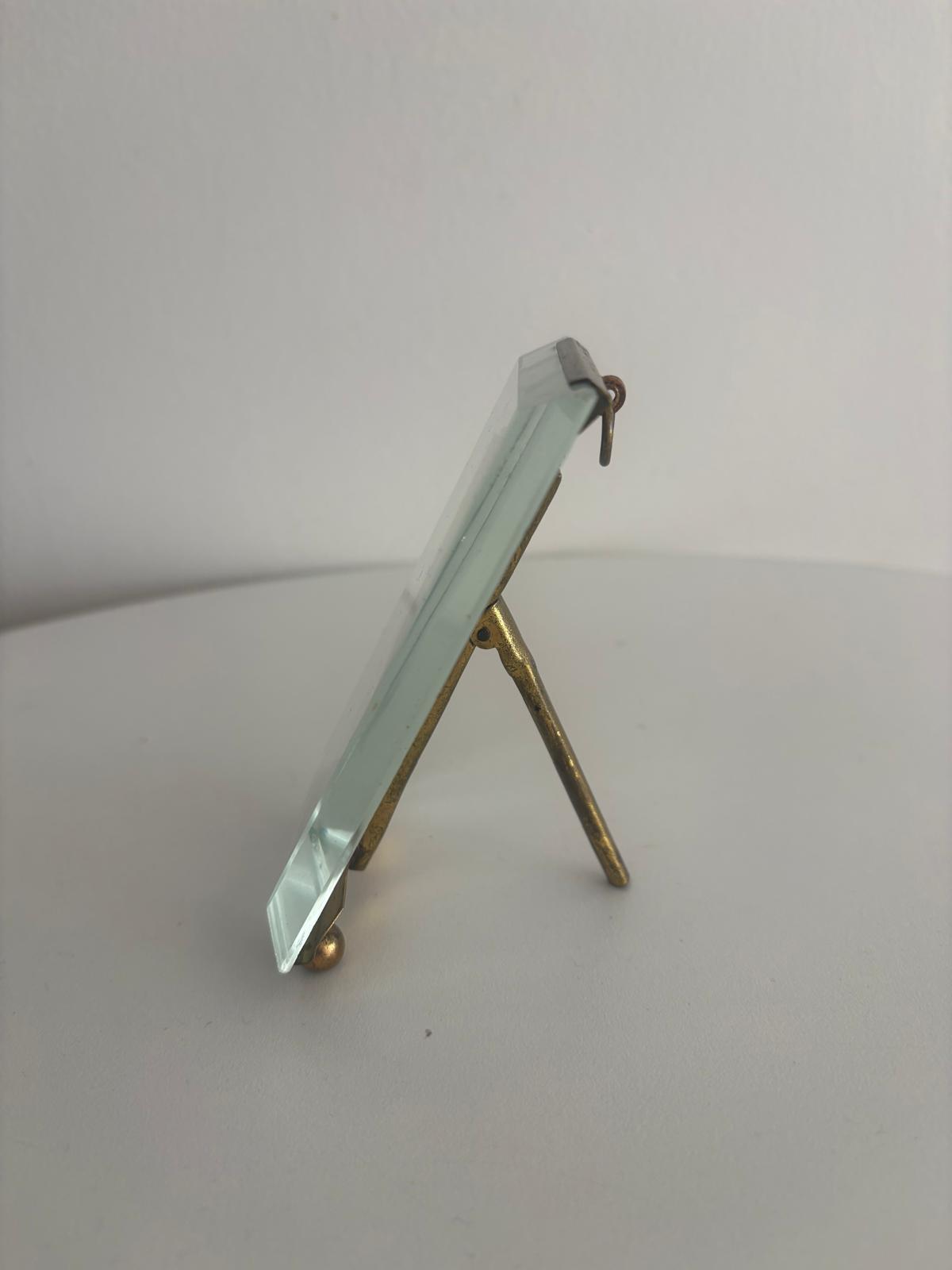 Brass & Glass Spring Back Photo Frame - Collector & Curator