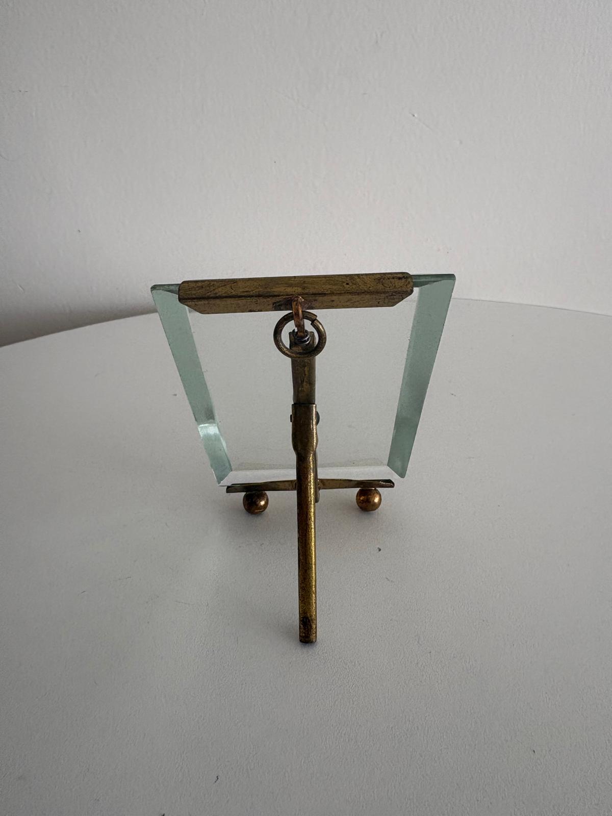 Brass & Glass Spring Back Photo Frame - Collector & Curator