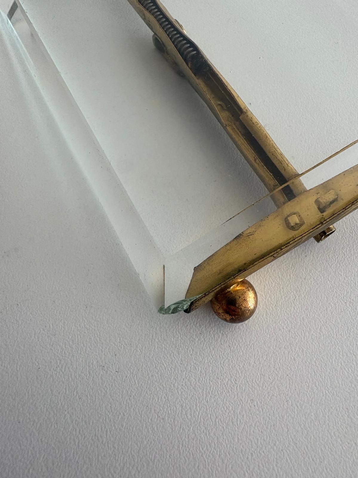 Brass & Glass Spring Back Photo Frame - Collector & Curator