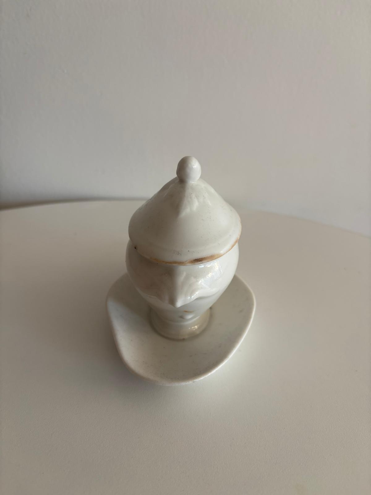 French Mustard Pot with Underplate - Collector & Curator