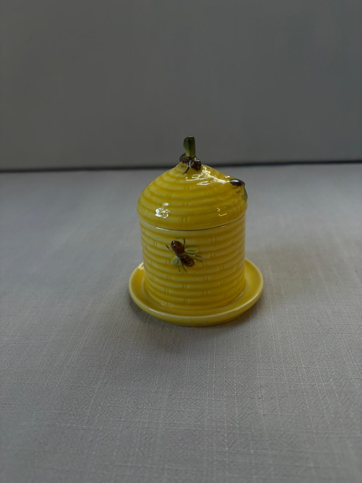 Goebel West Germany Beehive Honey Pot with Applied Bees - Collector & Curator