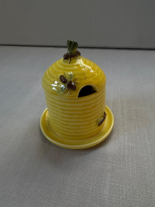 Goebel West Germany Beehive Honey Pot with Applied Bees - Collector & Curator