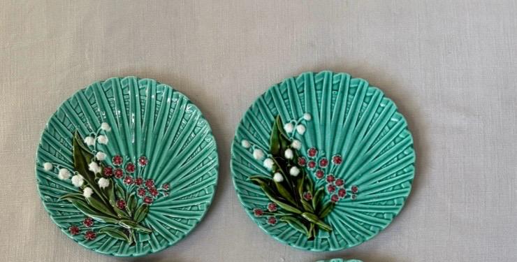 Lily of the Valley Plates, Asparagus Plate, Gien Oyster Plate - Collector & Curator