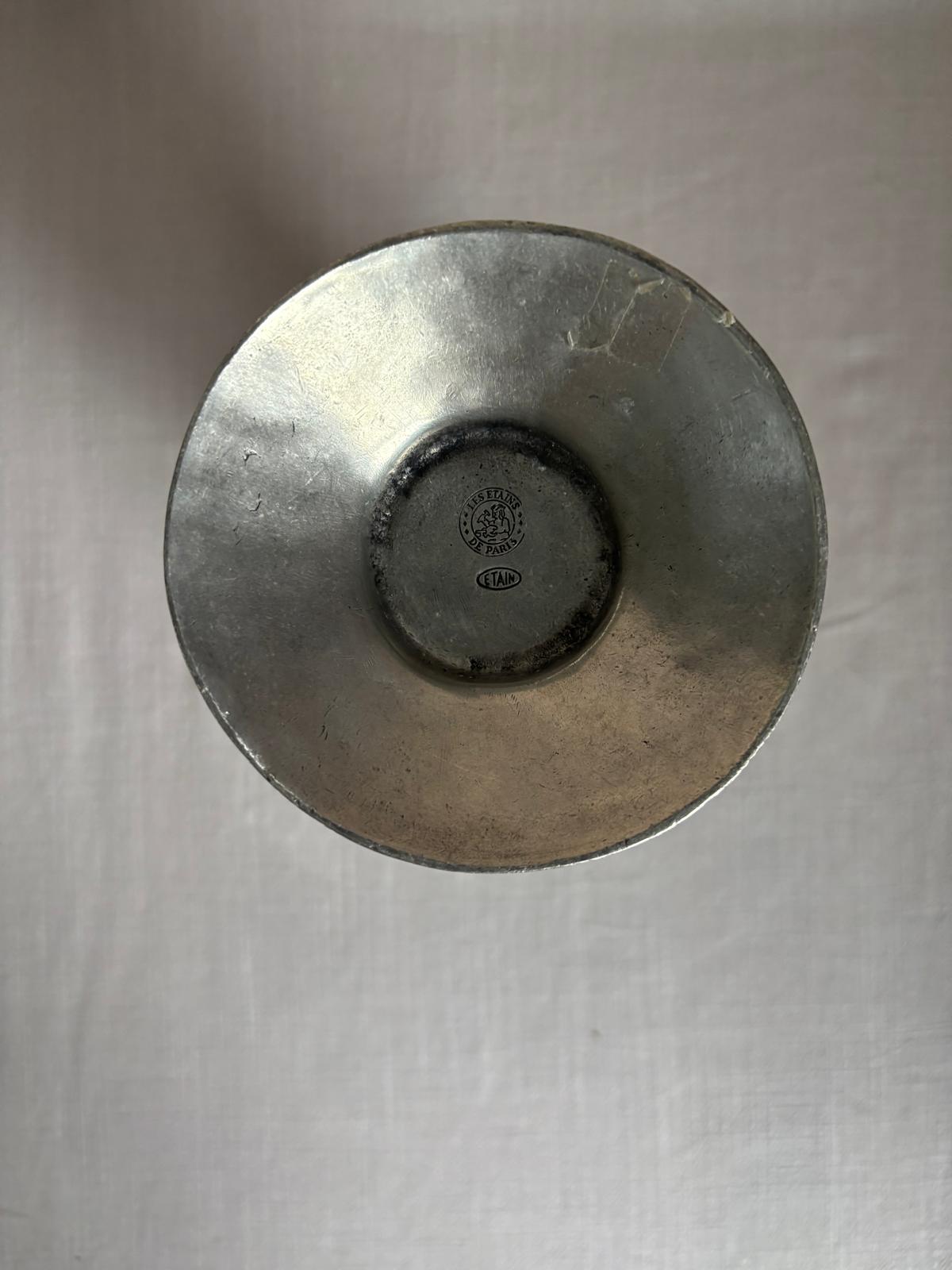 Vintage French Pewter Baluster Vase - Collector & Curator