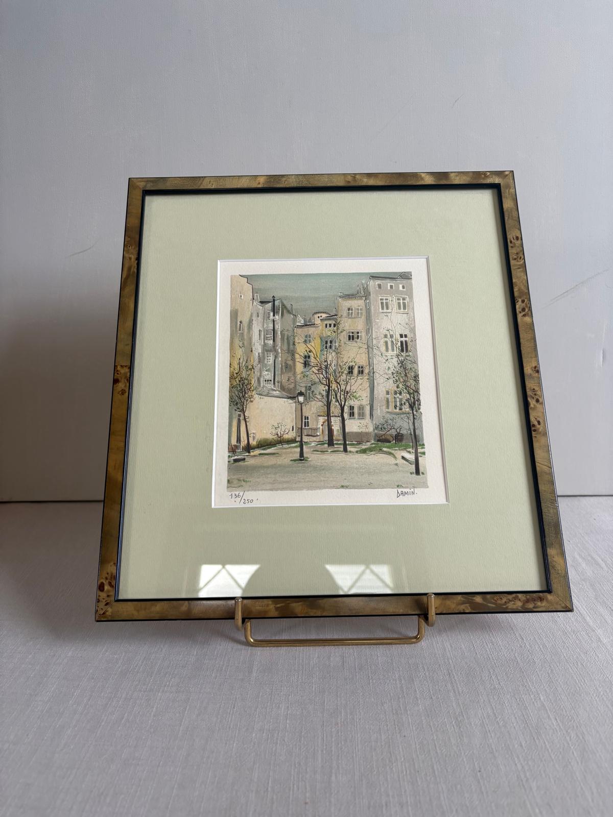 Limited Edition Paris Courtyard Print, Signed & Numbered (136/250), Pansy Choisy Le Roi Plate - Collector & Curator