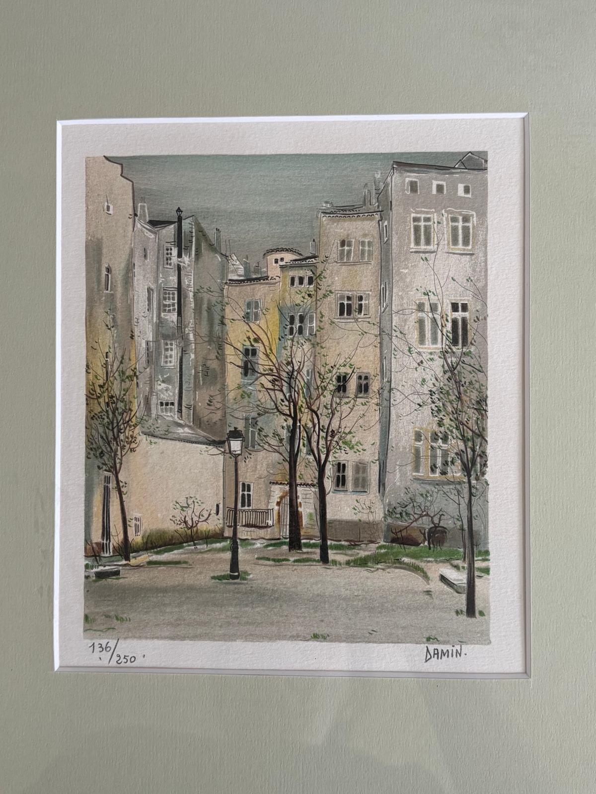 Limited Edition Paris Courtyard Print, Signed & Numbered (136/250), Pansy Choisy Le Roi Plate - Collector & Curator