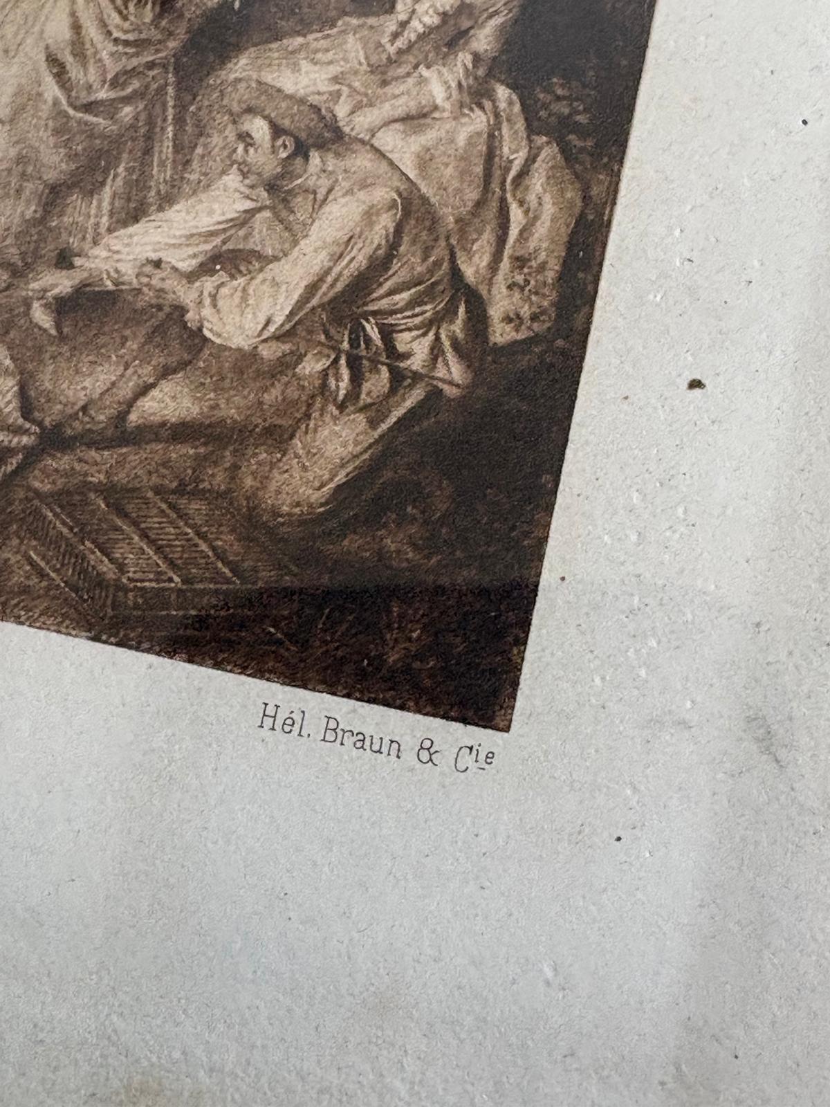 Antique French “Le Printemps” Heliogravure after Lançeret in Gilt Frame - Collector & Curator