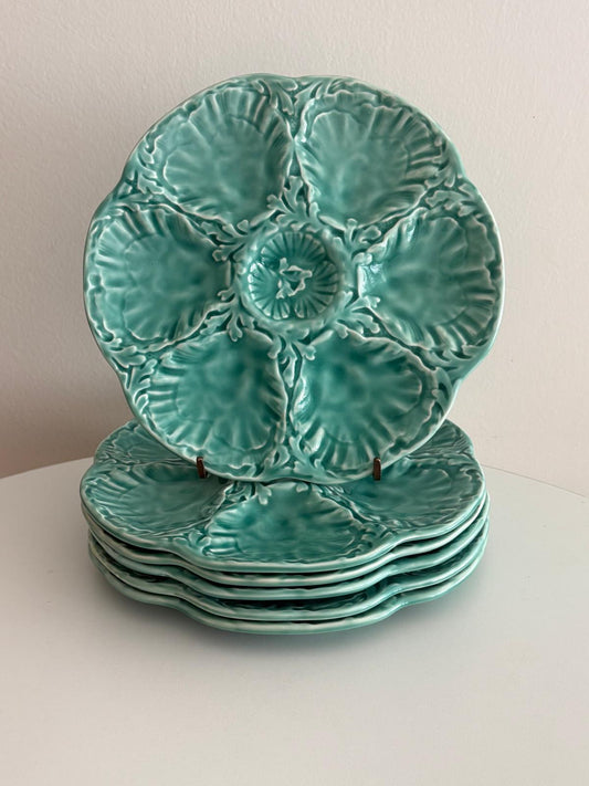 Faïencerie de Gien Green Oyster Plate - Collector & Curator