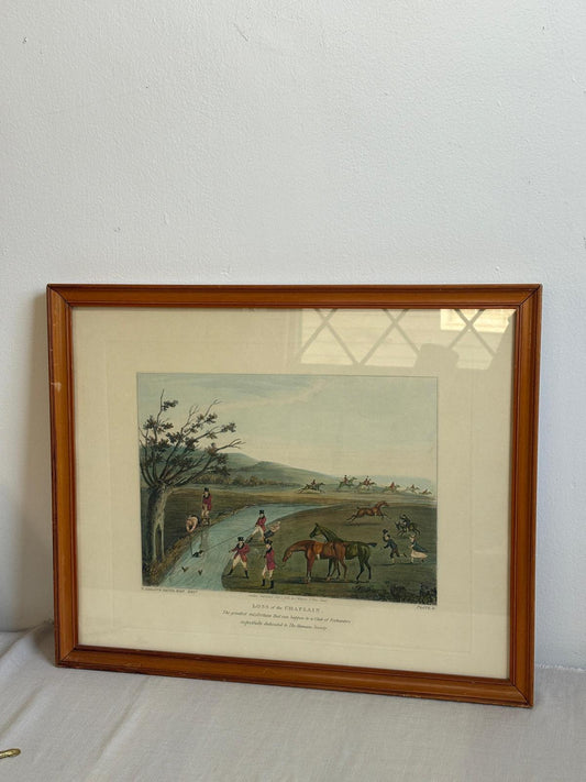 Antique Hand Colored Aquatint  Restrike "Loss of the Chaplain" - Collector & Curator