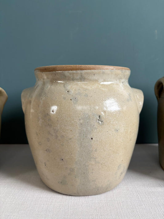 Vintage French Glazed Stoneware Confit Pot - Collector & Curator